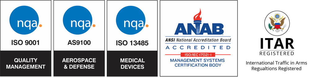 ISO9001, AS9100, ISO13485 CERTIFIED | AN ITAR RETISTERED COMPANY